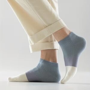 Men's Breathable Low-Cut Cotton Socks 5-Pack