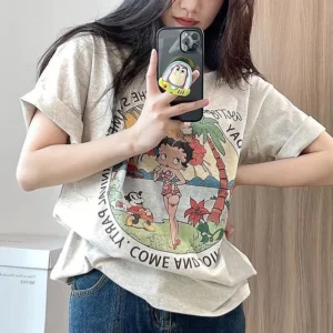 Women's Plus Size Printed Cotton T-Shirt