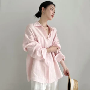 Women's Linen Long Sleeve Shirt